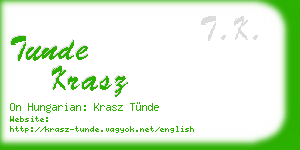 tunde krasz business card